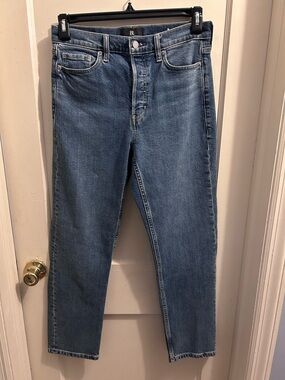 Banana Republic The Straight Jean Medium Wash Button Fly size 28